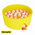 Детский сухой бассейн Kampfer - Pretty Bubble, цвет желтый + 200 шаров  - миниатюра №1